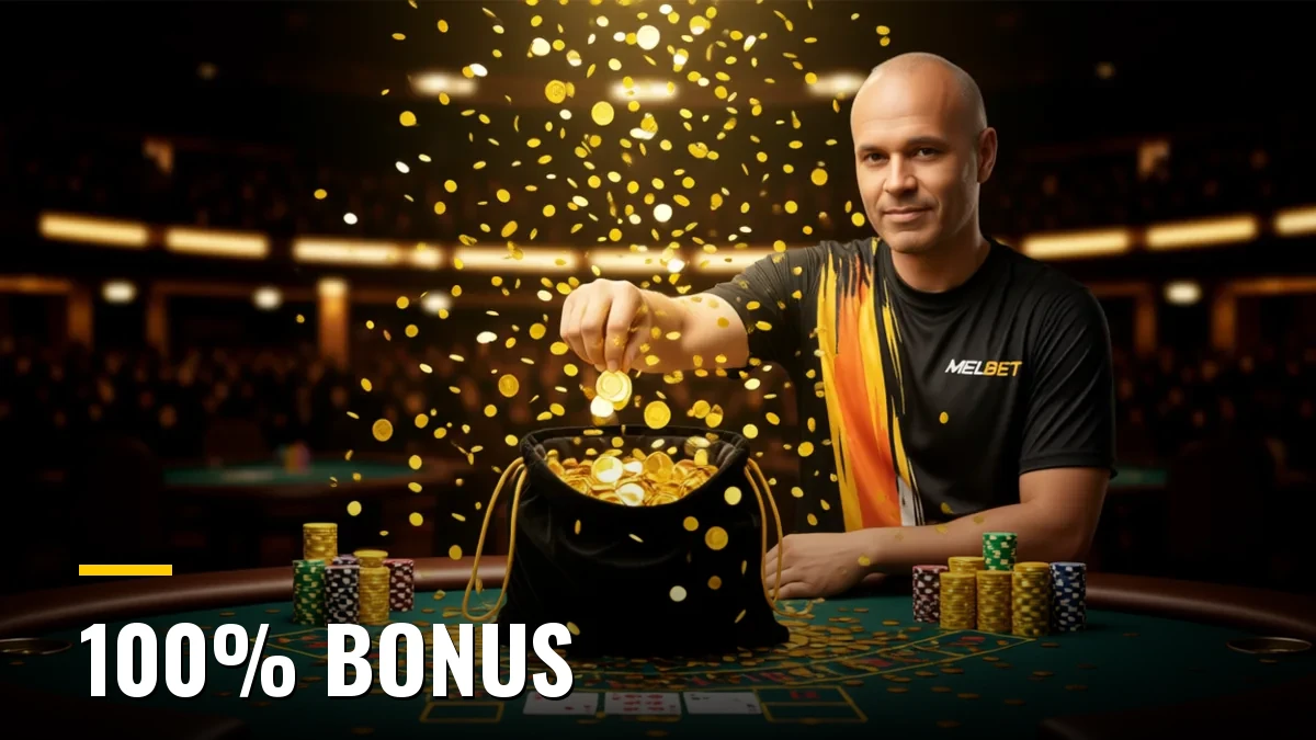 100% bonus on your first deposit